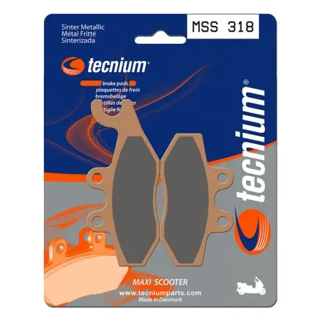 Plaquettes de frein TECNIUM Maxi Scooter métal fritté MSS318 Pas Cher