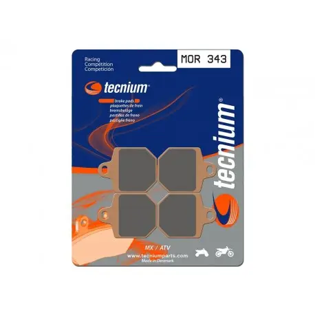 Plaquettes de frein Racing MX/Quad métal fritté TECNIUM MOR343 Dernière Chance