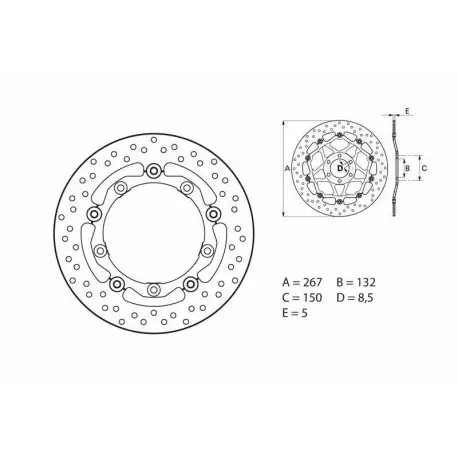 Bon Plan Disque de frein BREMBO Oro flottant 78B40817