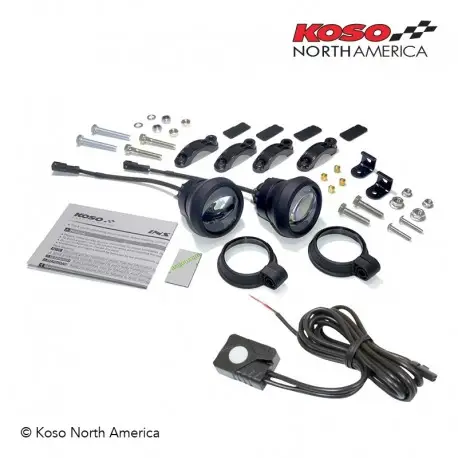 Kit phares anti-brouillard moto universel LED KOSO Aurora Seulement Aujourd’hui