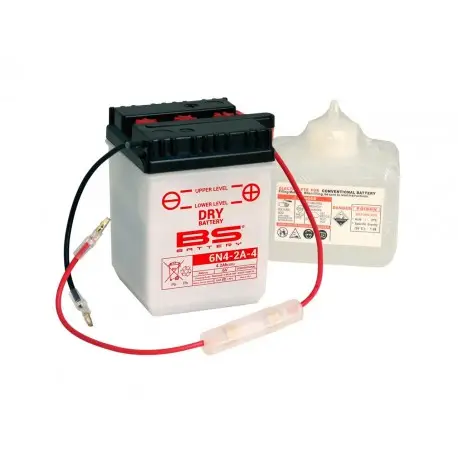 Batterie moto BS BATTERY 6 volts Renforcée 6N4-2A-4 Prix Bas