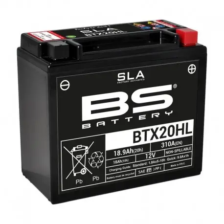 Affaire À Saisir Batterie moto BS BATTERY Haute-performance 12 Volts Sans entretien YTX20HL-BS BTX20HL