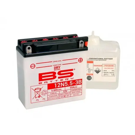 Soldes Batterie moto BS BATTERY 12 volts 12N5.5-3B