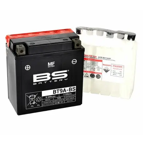Satisfait Ou Remboursé Batterie moto BS BATTERY Haute-performance 12 Volts YT9A-BS BT9A