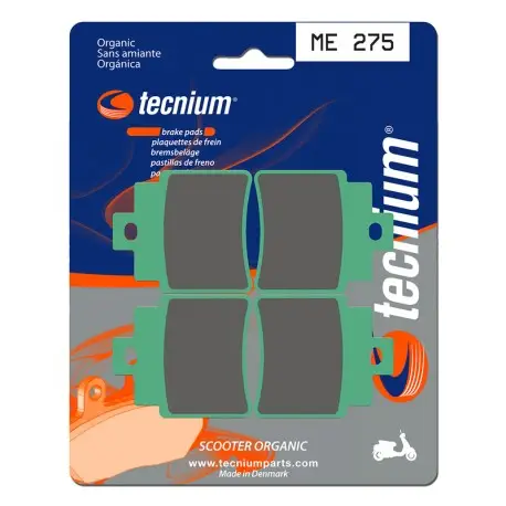 Plaquettes de frein TECNIUM Scooter organique ME275 Prix Promo