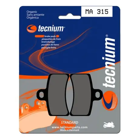 Plaquettes de frein Route organique TECNIUM MA315 Dernière Chance