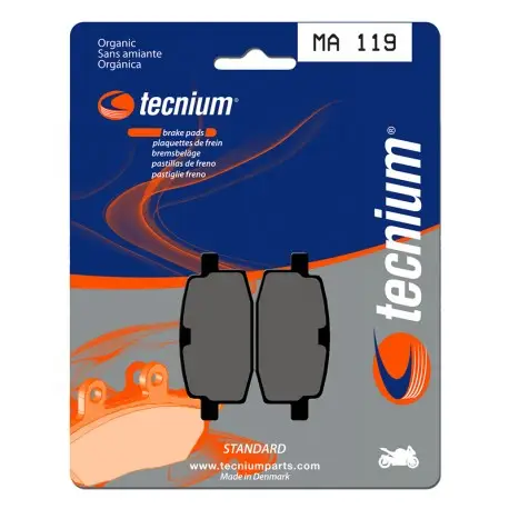 Plaquettes de frein route organique TECNIUM MA119 Livraison Gratuite