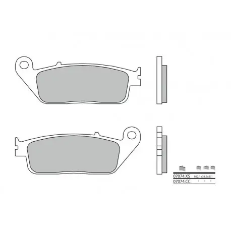 Plaquettes de frein métal fritté Scooter BREMBO 07074XS Acheter En Ligne