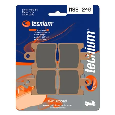 Plaquettes de frein Maxi Scooter métal fritté TECNIUM MSS240 Promotion