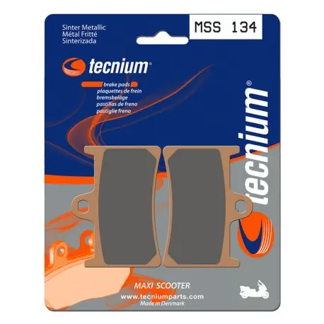 Plaquettes de frein TECNIUM Maxi Scooter métal fritté MSS134 Commander Vite