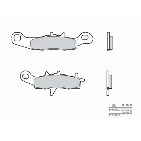 Offre Spéciale Plaquettes De Frein moto métal fritté Brembo 07KA22SD