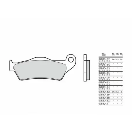 Plaquettes de frein Moto Métal fritté BREMBO 07BB04SA Pas Cher