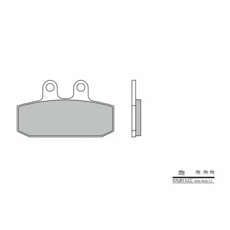 Livraison Gratuite Plaquettes de frein Moto Carbone Céramique BREMBO 07GR13CC