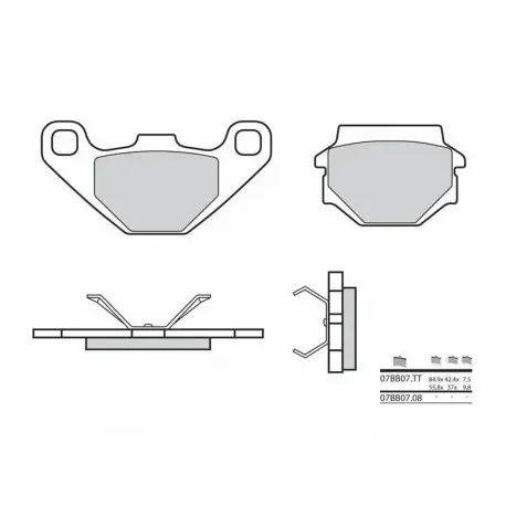 Plaquettes de frein Moto Carbone Céramique BREMBO 07BB0708 Promotion