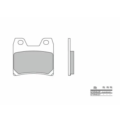 Plaquettes de frein moto BREMBO 07YA40SP métal fritté Promotion Saisonnière