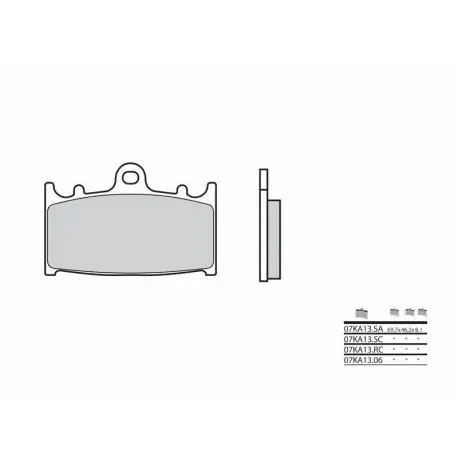 Plaquettes de frein moto route métal fritté BREMBO 07KA13SA Réduction