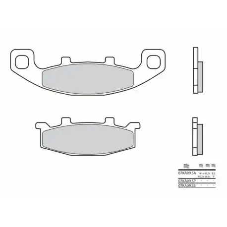 Acheter Direct Plaquettes de frein moto route métal fritté BREMBO 07KA09SP