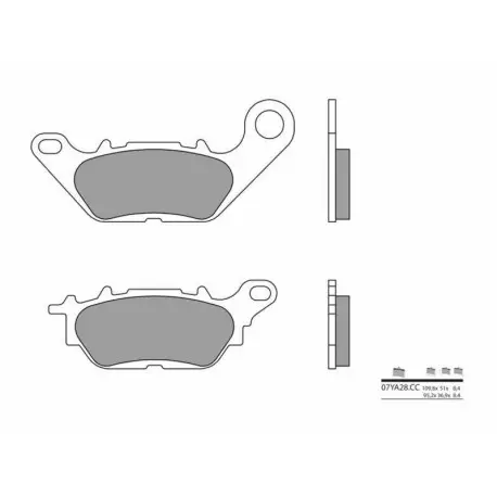Plaquettes de frein moto BREMBO 07YA28CC organique Prix Choc