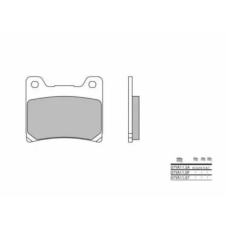 Plaquettes de frein moto BREMBO 07YA11SP métal fritté Satisfait Ou Remboursé