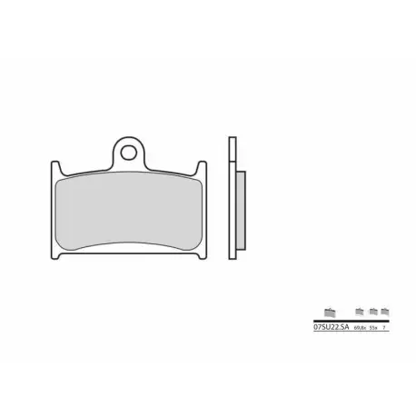 Dernier Modèle Plaquettes de frein BREMBO route métal fritté 07SU22SA