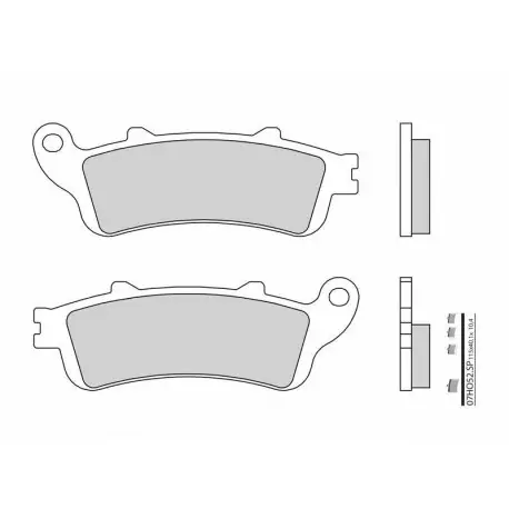 Offre Exclusive Plaquettes de frein moto route métal fritté BREMBO 07HO52SP