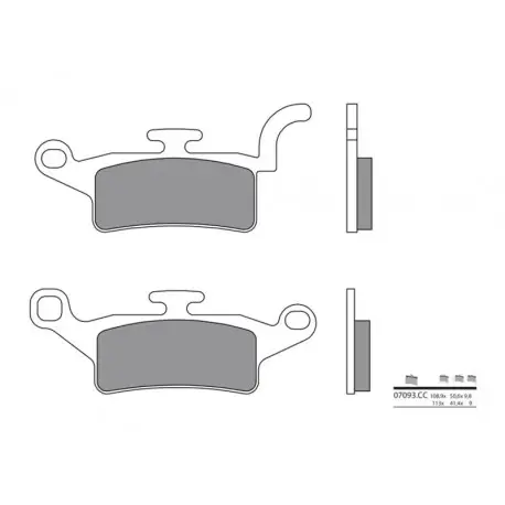 Commander Vite Plaquettes de frein BREMBO Scooter carbone céramique 07093CC