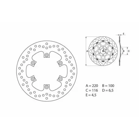 Offre Limitée Disque de frein moto brembo 68B40746