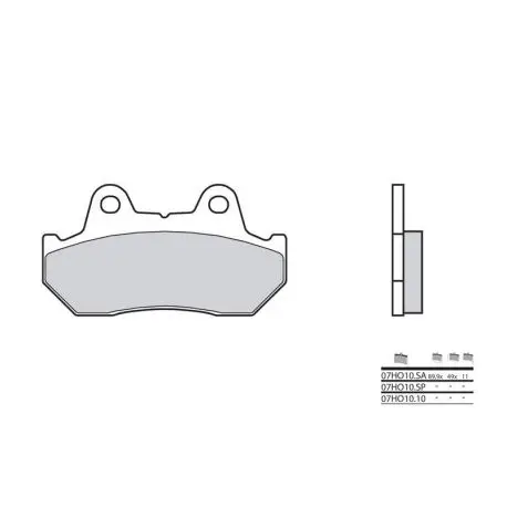 Authentique Plaquettes de frein moto route métal fritté BREMBO 07HO10SA