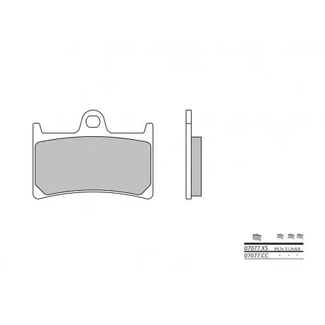 Plaquettes de frein BREMBO Scooter métal fritté 07077XS Offre Exclusive