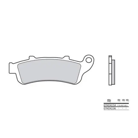 Dernier Modèle Plaquettes de frein route métal fritté BREMBO 07HO42SA