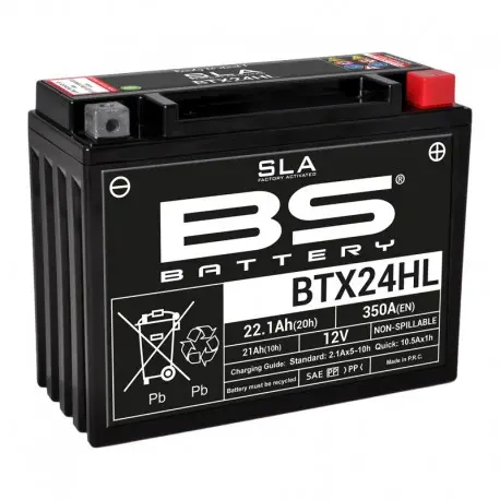 Offre Exclusive Batterie moto BS BATTERY SLA sans entretien activée usine YTX24HL BTX24HL B50-N18LA Y50-N18L-A2 Y50-N18L-A3