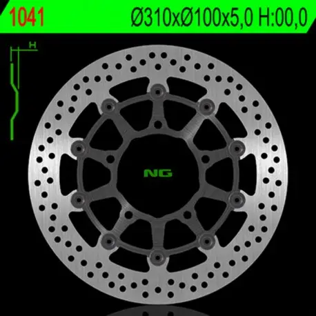 Authentique Disque de frein NG BRAKES flottant 1041