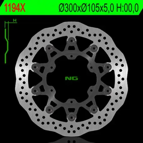 Disque de frein NG 1194X Wave Flottant Vente Directe