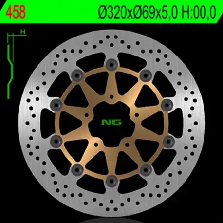 Vente Directe Disque de frein NG BRAKES flottant 458