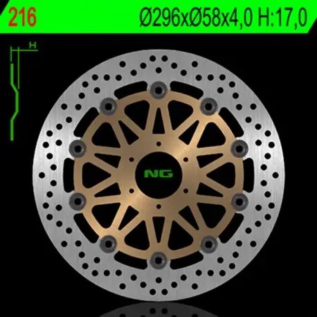 Achat Immédiat Disque de frein NG 216 Rond Semi-Flottant