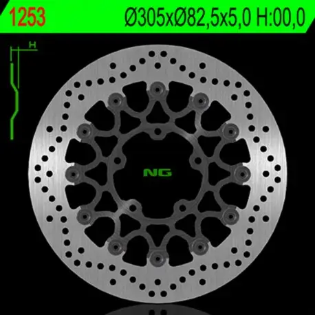 Vente Flash Disque de frein NG BRAKES flottant 1253