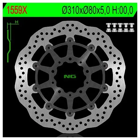 Disque de frein NG BRAKE DISC Pétale Flottant - 1559X Vente Flash