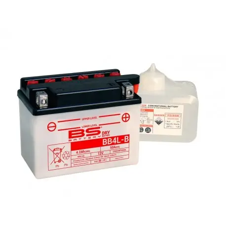 Acheter En Ligne Batterie moto BS BATTERY Haute-performance 12 Volts YB4L-B BB4L-B