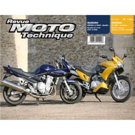 Haute Qualité REVUE MOTO TECHNIQUE HONDA 125 VARADERO 2007-2008 et SUZUKI 650 BANDIT 2007-2008