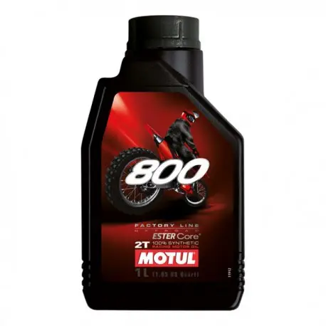 Huile 100% synthetique MOTUL 800 off road 2 temps 1 Litre Authentique