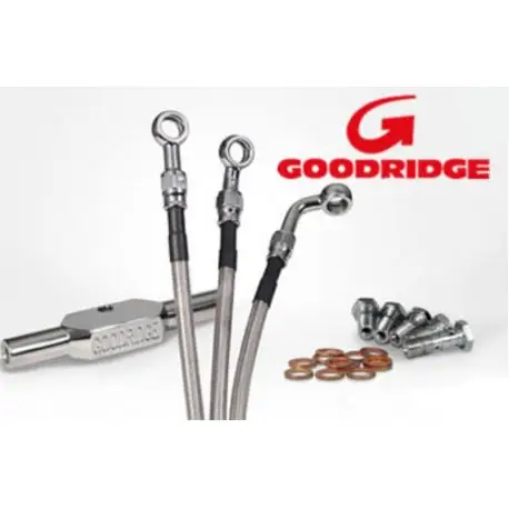 Durite de frein Goodridge Acier CHROME (1 arriere) Bon Marché
