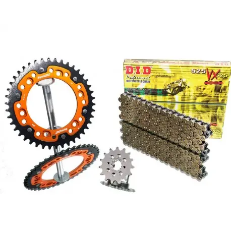 Kit Chaine moto DID stealth orange KTM 350 SX-F / EXC-F 450 Livraison Express