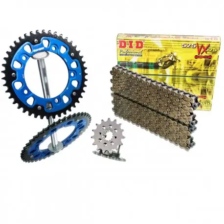 Offre Spéciale Kit Chaine moto DID stealth bleu YAMAHA YZ 85 petites roues 2002-2015