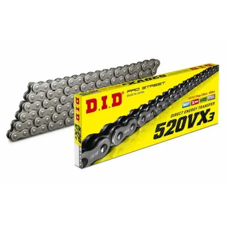 Chaine moto D.I.D 520VX3 X-Ring 520 X 126 maillons Soldes