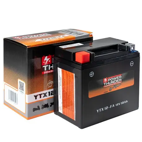 Batterie moto Power Thunder activé d&rsquo;usine FA YTX12-BS Livraison Gratuite