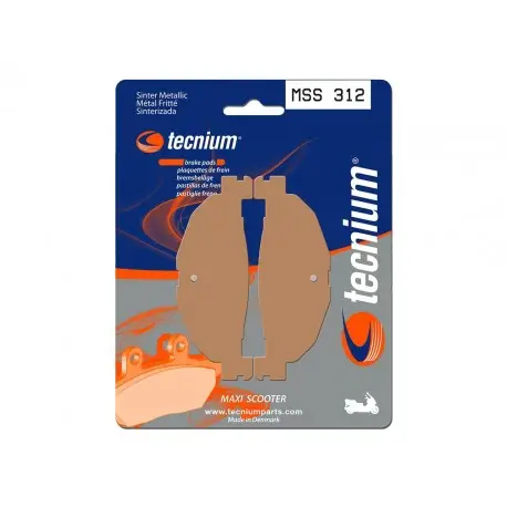 Plaquettes de frein TECNIUM Maxi Scooter métal fritté MSS312 Livraison Gratuite