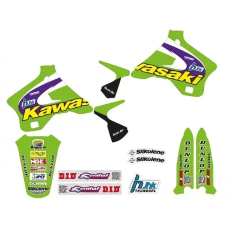 Kit déco TECNOSEL Team réplica Kawasaki 1998 Offre Du Jour