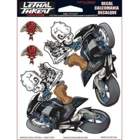 Planche autocollants LEATHAL THREAT SKULL Achat Immédiat