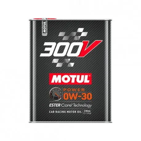 Promotion Motul 300V POWER 0W30 Huile Moteur 100% Synthèse | Bidon 2L | 110856 | Nouvelle formule compatible FAP