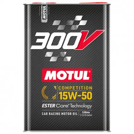 Motul 300V COMPETITION 15W50 Huile Moteur 100% Synthèse | Bidon 5L | 110861 | Nouvelle formule compatible FAP Prix Réduit